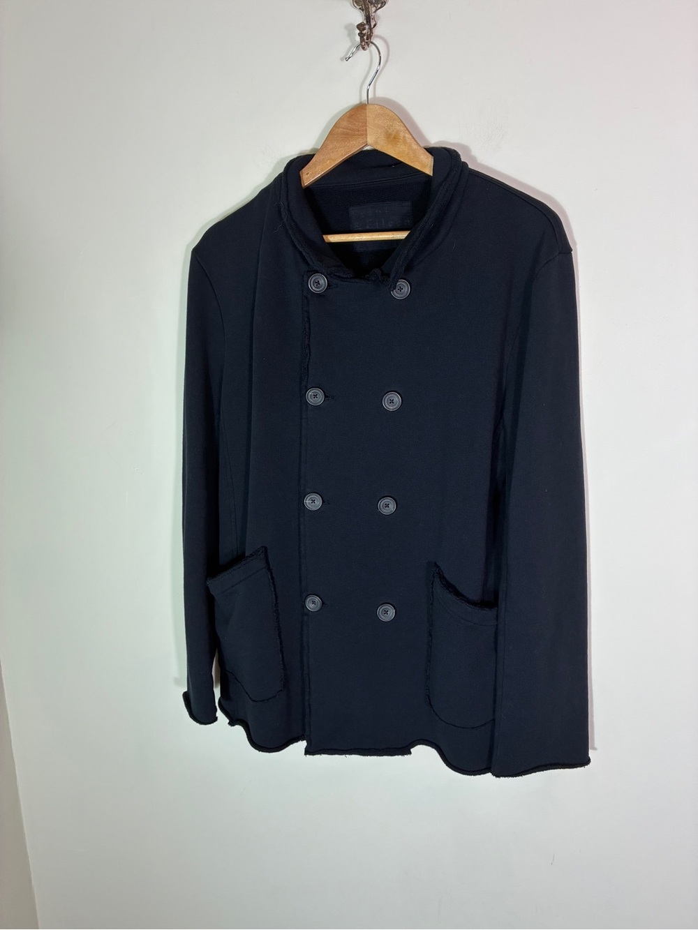 Frank & Eileen Black Relaxed Fit Belfast Sweatshirt Peacoat Size L - Picture 2 of 6